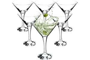 KADAX Bicchieri da martino, 175 ml, in vetro di alta qualità, lavabili in lavastoviglie, bicchieri da long drink, set per feste, regali, bar (6 x 175 ml)
