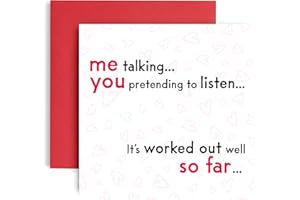 Huxters Anniversary Card for Husband and Wife – Witty Anniversary Cards –Funny Birthday Card for Him and Her – Luxurious Valentine's Cards for Husband with Vivid Colors – 148 x 148mm