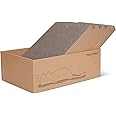 FUKUMARU Cat Scratching Board with Box, 40 x 28 cm 5 PCS Reversible Cat Scratch Pad, Corrugated Scratch Bed for Indoor Kitty, 5 in 1 Replacement Cardboard Refill Pad