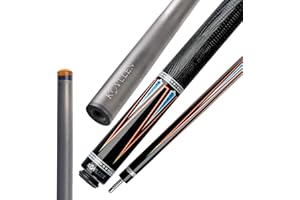 ‎KONLLEN KONLLEN KL-08 Kohlefaser-Pool-Queue Professioneller Billard-Queue (Carbon Technology Low Deflection Billardschaft, 3/8 * 8 Radialstift 12,5 mm)