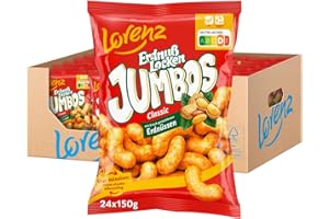 ‎LORENZ SNACK WORLD LORENZ | ErdnußLocken Jumbos | 24 x 150 g | vegan