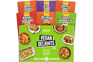 SPICE 'N' TICE Spicentice Vegan Delights - 6 Authentic Plant Based Recipe with 100% Natural Premium Grade Spices, Seasoning & Herbs - Ideal Vegan Gift - Nut Free
