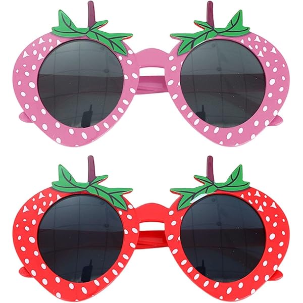 1 Paio Di Occhiali Da Sole A Forma Di Fragola Occhiali Da Sole Irregolari Squisiti Occhiali Da Sole Per Feste