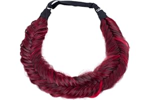 CAISHA by PRETTYSHOP Treccia Ciocca Di Capelli Fascia Per Capelli Accessori Per Capelli Miscela Rossa HZ303