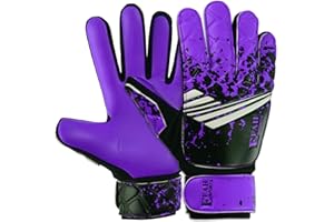 EFAH SPORTS Guanti da portiere di calcio per ragazzi e bambini, guanti da portiere con palmo super grip