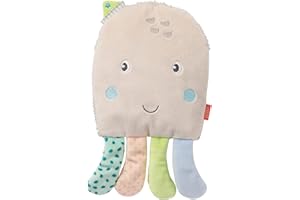 Fehn 054644 Bouillotte Pieuvre - Coussin Chauffant/Rafraîchissant aux Noyaux de Cerise dans une Adorable Forme de Pieuvre - Pour Bébés et Tout-Petits dès 0 Mois - Taille 24 cm