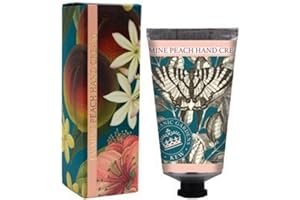 The English Soap Company Kew Gardens Jasmine Peach Hand Cream - Luxury Moisturising Hand Cream with Aloe Vera, Shea Butter and Beeswax - Fruity Floral Scent, Cruelty-Free, Made in England - 75ml
