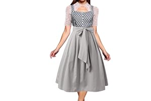 Foweknow Dirndl Damen Dirndelkleider Oktoberfest Damen Outfit Dirndl Midi Dirndl Lang Grosse Grössen Dirndlbluse Oktoberfest Kostüm Vintage Elegante Partykleid Cocktailkleid Abendkleid