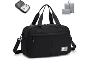 SPAHER Torba Podróżna Ryanair 40x20x25cm do 40x30x25 Eurowings Torba na Bagaż Podręczny Składana Sportowa Weekendowa Fitness dla Mężczyzn i Kobiet z Torba na Przybory Toaletowe