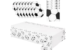 YAAVAAW 33Pcs Football Paper Napkin,Plates Football Table Cloth Party Decorations Disposable, GOAL World Cup Soccer Design,White Football Soccer Table Cloth for Sport Game,Kids Holiday,Football Fans party