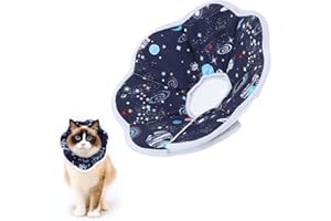 YBEATY Cat Cone Collar Soft Adjustable Lightweight Cat Recovery Collar to Stop Licking Protective Cats Neck Cone After Surgery for Small Animal Cats Kittens Puppies After Surgery Grooming