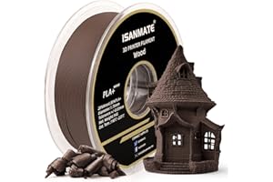 iSANMATE PLA+ filament 1,75, filament do drukarki 3D, 1 kg, szpula (20% proszek drzewny + 80% PLA+)