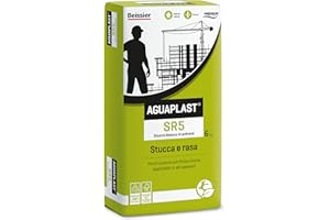 AGUAPLAST SR5 - Stucco per esterni/interni liscio bianco per riempimenti e rasature 6kg
