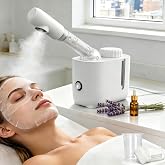 Face Steamer,Nano Ionic Facial Steamer with 360° Rotating Arm & Aromatherapy Design, Portable Face Steamer for Deep Cleansing