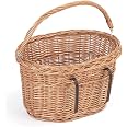 Tigana Weidenkorb ‚Pilzkorb‘ Mit Herausnehmbarer Textileinlage – 44x30 Cm, Ideal Für Einkauf, Picknick & Auto