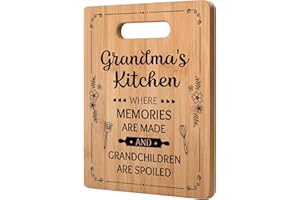 GLEEVARA Grandma Gifts, Grandma Birthday Gifts - Unique Handmade Bamboo Cutting Board, Kitchen Gifts for Grandma from Grandchildren, Grandma Gifts Idea, 11"x8.5"