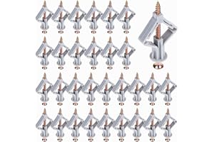 Gueenky 100 Stück Gipskartondübel mit Schrauben, Hohlraumdübel Trockenbaudübel Rigips Dübel mit Schrauben, Trockenbau Anker mit Schrauben für Gipskarton Gipsfaserplatten Hohlwand