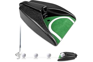 YINGD jind Golf Automatic Putting Cup, Golf Ball Automatic Putting Returning Machine, Golf Putting Practice Hole Putting Training Aid with AutoBall Return for Indoor Outdoor Golf Practice, green, L