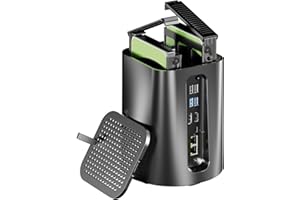 AOOSTAR R1 2-Bay Twin Lake N150 Desktop NAS, Mini Gaming PC 3 in 1, 4C/4T, nessuna RAM, nessun SSD, 3,5 SATAx2 (fino a 2 x 20TB), 4K HDMI, Dual 2,5G LAN, WiFi6, Soft Router, Network Attached Storage