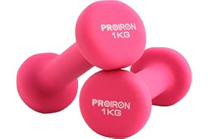 PROIRON Hantlar, neopren-hantelvikter på 1–10 kg, weights för hem gym, hantel för män och kvinnor, träning, tyngdlyftning, ko