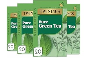 Twinings Pure Green Tea 80 Tea Bags (Pack of 4 x 20 Tea Bags)