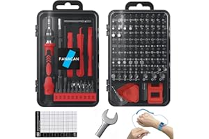 FANACAN 160in1 Precision Screwdriver Set, Magnetic Small Screwdriver Set, Electronic Repair Tool Kit, Compatible with iPhone, MacBook, Laptop, PC, Tablet, Phone, Computer, PS4, PS5, Switch (Red)