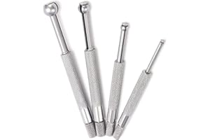 FOLOSAFENAR Telescopic Gauge, 4PCS Full Ball Gauge, 3‑13mm Bore Gauge Set Measure Accurately with Micrometer for Measure Small Holes, Hole Slit