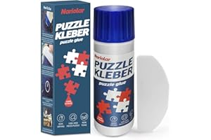 Nariolar Colle Puzzle Transparent with Applicator Approprié pour Fixer et accrocher des Puzzles, Séchage Rapide, 120ml