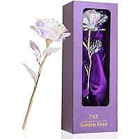 Gold Rose 24 Karat, Einzigartige Rose Geschenk für Muttertag, Erntedankfest, Geburtstag, Jubiläum,Glänzendes Rose…