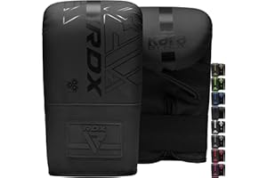 RDX Guantoni Boxe per Allenamento e Muay Thai, Maya Hide Pelle KARA Guanti da Sacco per Sparring, Kickboxing, Sacchi Pugilato, Arti Marziali Combattimento, Colpitori Punzonatura, Punching Bag Mitts