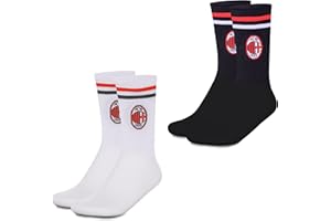 HERMET A.C. Milan, Set Calze Sport, Pacco da 2, 2 Paia di Calzini, Unisex - Adulto, Prodotto ufficiale
