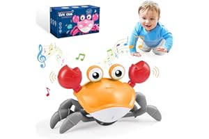 Grriopi Baby Crawling Crab Toys, Crab Baby Toys for 0-6 6-12 Months Boys Girls Sensory Toys for Babies Gifts for 1 2 3 Year Old Girls Boys Crab Toddler Boys Toys Age 1 2 Year Old Birthday Gifts