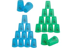 yeesport Sport Stacking Cups, 24pcs Sports Stacking Cups Sport Training Game for Challenge Competition Travel Party Gift for Kids and Adults (Blue+Green)