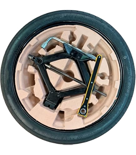 Kit Ruotino Di Scorta 125/80 R15 Per Nissan Note, Micra, Pixo - Con Cric E Chiave