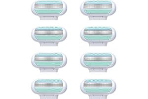 QTKSCEADLNCE 8 PCS Cuchillas de Afeitar para Mujer - Recâmbios para Máquina de Depilación con Afeitado Suave