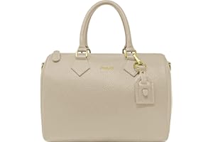 Parubi Sac à Main Femmes en Cuir Souple Véritable, Sacs Portés Épaule Fabriqué en Italie, Sac Porté Main Sacoche Élégant avec Bandoulière et Breloque pour Femmes et Filles (Olimpia)