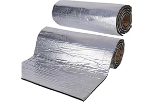 Youyijia 2 Rolls Van Insulation and Soundproofing Car Sound Deadening Mat 10mm Thick Self-Adhesive Audio Noise Insulation and Dampening Mat 50x200cm Foil-Faced FoamSoundproofing for Car/Camper/Caravan
