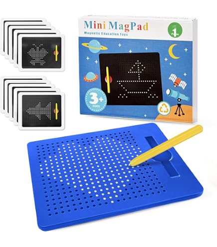 Tableau Magnétique à Billes Bleu – Jouet Éducatif Dessin Effaçable Pour Enfants 3+