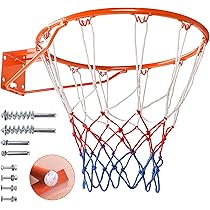 Canestro Da Basket Da Muro COSTWAY Φ45cm - Rete Resistente Per Esterni E Interni - Foto 5