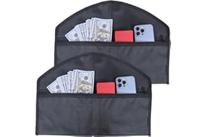 BEISUOSI Stash-it Clothes Hanger Diversion Safe with Hidden Pocket, Fits Under Hanging Clothes, with Pocket to Hide Valuables for Home or Travel (2, Black)