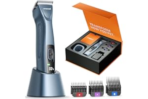 ‎ONEISALL Oneisall Hundeschermaschine profi 1 Akkus, 2-Gang Schermaschine Hund Katze, Hundetrimmer Leise für Dickes, Langes und Lockiges Tierhaare, mit Karbonstahl-Klingenkamm