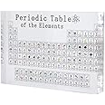 Sorandy Periodic Table Real Chemical , Acrylic Periodic Table Display for Science Lovers, Gifts for Chemistry Teaching Tool Student Teacher Friend (L)