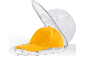 Support Lave Casquette Lave Vaisselle Nettoyage Lavage Chapeau de Baseball | Machine à Laver Sac Filet Linge pour Casquette de Baseball (Blanc)