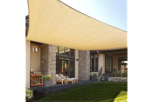 LOVE STORY Voile d'ombrage de 3 x 6 m en Tissu pour terrasse, Jardin, Cour, terrasse, Sable