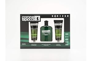TRIIR CORONEL TAPIOCCA TRAVEL & ADVENTURE - North Estuche De Regalo Para Hombre, Eau De Toilette 75 Ml, Gel De Baño 75 Ml Y After Shave 75 Ml, color Verde Y Negro, 300 g - Pack de 2