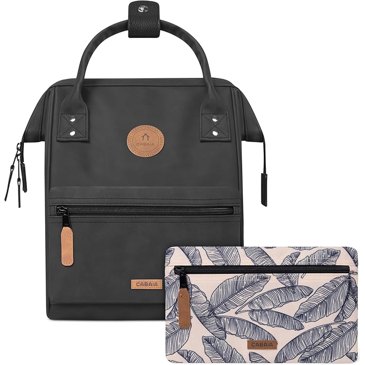 Cabaïa - Adventurer Rucksack Busan Mini 10L - Wasserabweisend - Laptopfach Bis Zu 10,5 Zoll - 2 Vordertaschen - Vegan Zertifiziert - Rucksack Für Reisen Und Arbeit, Damen & Herren - Grün