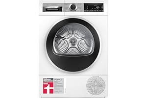 Bosch WQG235D00, Stiftung Warentest GUT (2,2)*, Serie 6, Wärmepumpentrockner 8 kg, Schneller getrocknete Wäsche, Auto Dry, Option Halbe Beladung, Sensitive Drying-System, Selbstreinigender Kondensator