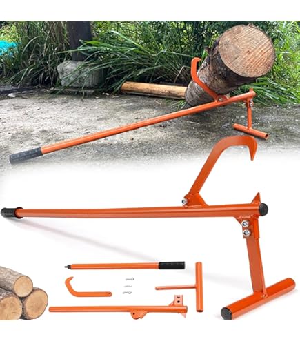 Sollevatore Per Tronchi Con Gancio Girevole - Manico Antiscivolo Per Abbattimento Alberi - Foto 10