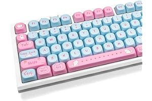 KOVNISE PBT Tastenkappen, MOA Tastenkappen Set 120 Tasten, Individuelle Tastatur Tastenkappen, Niedliche Tastenkappen Tastatur, Tastenkappen Set für 100%, 75%, 65%, 60% Mechanische Tastatur