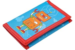 ZHONYEE RFID Wallet, Cute Cartoon Wallet with Zipper for Kids, Robot